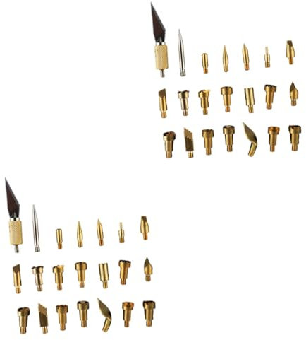 STOBOK 44 Piezas puntas soldador cobre desoldador estaño tallar madera Punta soldar punta soldador juego soldador punta soldadura planchar suite punta soldador