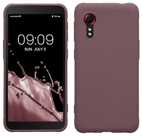 kwmobile Hülle kompatibel mit Samsung Galaxy Xcover 5 Hülle - weiches TPU Silikon Case - Cover geeignet für kabelloses Laden - Grape