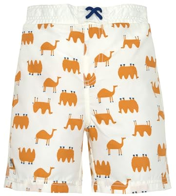 LÄSSIG Baby Kinder UV Badehose Badeshort mit integrierter Schwimmwindel/Board Shorts Camel Nature, 7-12 Monate, Größe: 74/80