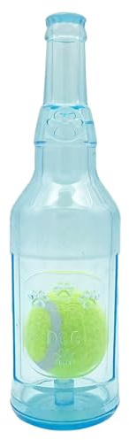 Wasserflasche Hundespielzeug - Hunde Flasche Spielzeug, Hund Wasserflasche Crunche Spielzeug | Kreative Interaktive Welpen Kauspielzeug mit Beweglichem Tennisball, Wasserflasche Quietschspielzeug für