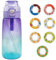 Trinkflasche mit Geschmack 600ml Luft Wasserflasche mit 7 Pods Original Zuckerfrei Trinkflasche Geschmack Water Bottle with Flavor (C)