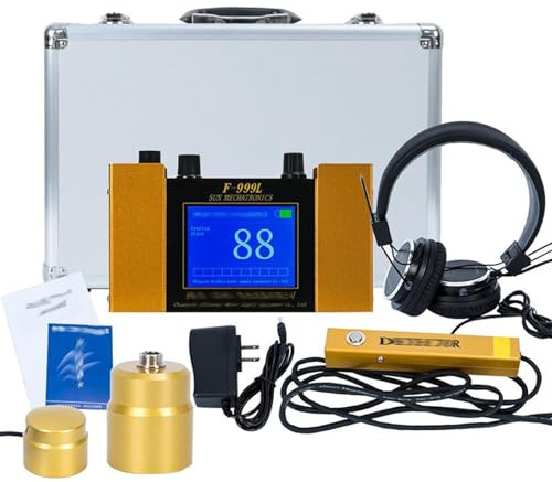 LSBHPPD Underground Pipe Wasser Leck Detektor Wasserrohr Leck Detektor Instrument Leck Fußbodenheizung Leck Detektor 4 Einstellbaren Gängen,Für Innen Und Außen 2 Meter Erkennungstiefe