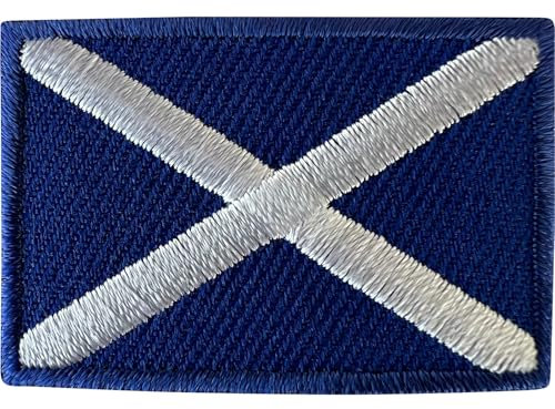 Mini Scotland Flag Patch Iron Sew On Rugby Football Shirt Small Embroidery Badge