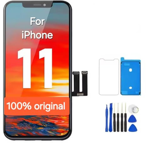 Pantalla LCD para iPhone 11, Kit de Reemplazo Original con Herramientas, Negro