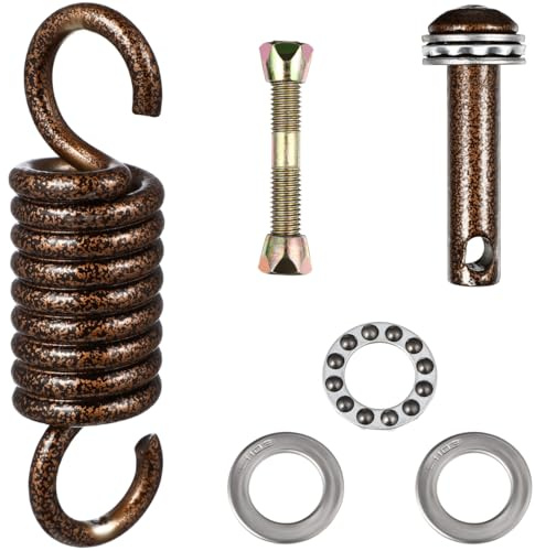 Egg Chair Spring Hook Set: Hanging Chair Bolt Hammock Spring Replacement Parts Heavy Duty Hammock Mounting Kit with Secure Clip for Porch Swings