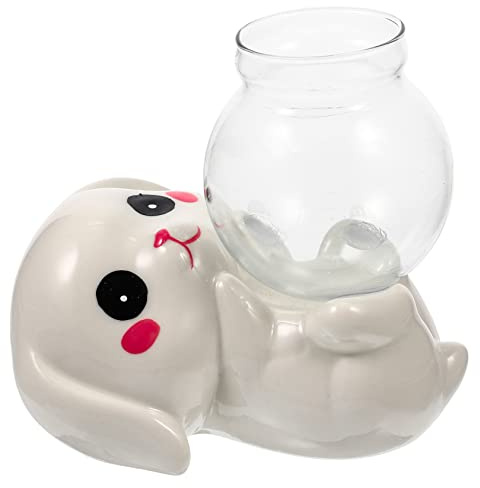 VANZACK Hydroponische Vase Aus Glas Hasenform Moderne Blumenvase Für Knospen Unddekoration Einzigartiges Wohnaccessoire