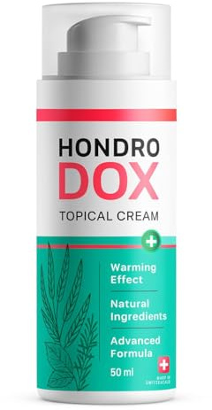 HONDRO DOX – Pflegecreme für Gelenke & Muskeln – Mit Menthol, Ginseng & Kollagen – 50 ml – Kühlende Regenerationscreme zur täglichen Anwendung