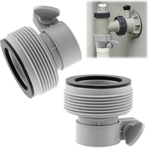 Type B Hose Adapters for Intex Pool 2pcs 1.25 Inch to 1.5 Inch Swimming Pool Hose Conversion Connector Replacement Accessories Supply Universal Fit for Filter Pumps Saltwater System