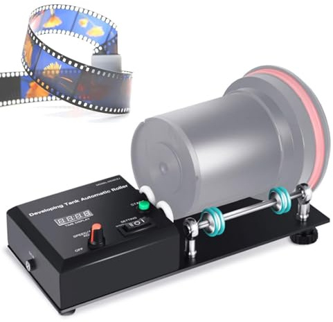 Film Developing Tank Kit - Darkroom Equipment with Adjustable Timer (1-30min) for Various Developing Tanks - Essential Darkroom Film Processor