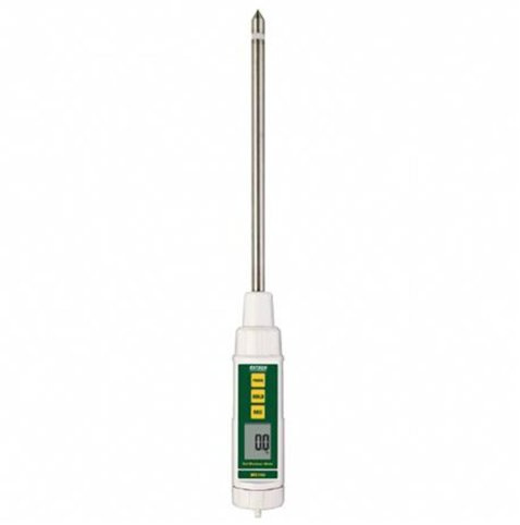 Extech MO750 Soil Moisture Meter | Soil moisture measurement, 8in stainless steel probe, digital LCD, for gardening/agriculture/forestry