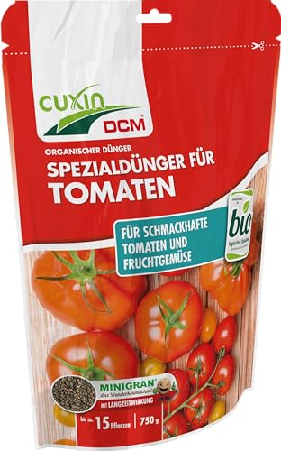 CUXIN DCM Spezialdünger für Tomaten - Tomatendünger - Mit MINIGRAN® TECHNOLOGY - Dünger für Tomaten - Bio - organischer Dünger - 750g