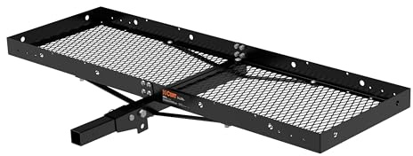 CURT 18109 Tray-Style Trailer Hitch Cargo Carrier, 500 lbs. Capacity, 60-Inch x 19-1/4-Inch, Fits 2-Inch Receiver