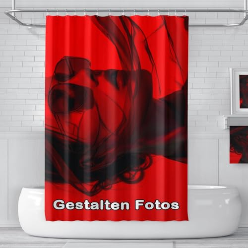 Benutzerdefinierte Duschvorhang, Personalisierte Duschvorhang mit Foto/Text/Logo/Design/Bilddruck, für Home Badezimmer Dekor Geburtstag Weihnachten individuell Geschenk (Custom)