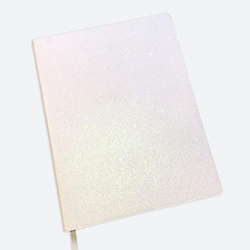 Dotty about Paper - Time to Shine - Weißes Glitzer Journal | Hochzeitsplaner | Tagesplaner | Tagesplaner | Wochenplaner | liniertes Papier | Schulbuch (02 0001)