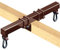 Swurfer Swingset Conversion Bracket - No Tree, No Problem, Convert Your Swingset into a Swurfset, Heavy Duty Horse Glider Bracket for Swing Set Attachment (Brown)