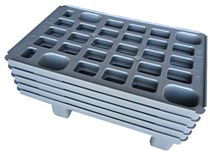 5x Leichtpalette 60x40 Kunststoffpalette im 1/4-Europaletten Maß inkl. gratis Zollstock * Viertel Palette, 5er Set