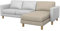 Soferia Kompatible Ersatzbezug fur KARLSTAD Anbau Recamiere, Stoff Majestic Velvet Beige (FLECKENABWEISEND und WASSERABWEISEND), Beige