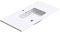 doporro Lavabo Integrale a Incasso Soprapiano 100x48x14 cm Rettangolare in Marmoresina Bianco Lucido, Lavabo Bagno da Appoggio con Foro Rubinetto e Troppopieno Colossum02
