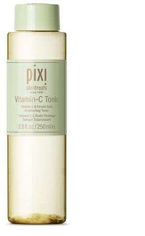 Pixi Tonique À La Vitamine C, Tonique Éclaircissant Et Apaisant Pour Le Visage, Améliore La Luminosité De La Peau, Infusé D'Acide Férulique À La Vitamine C, Tonique Quotidien 250 Ml 8,5 Fl Oz