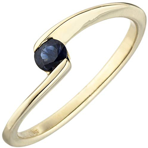 Jobo Damen-Ring aus 8 Karat 333 Gold mit Safir Größe 50