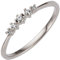 Jobo Damen Ring schmal 585 Gold Weißgold 5 Diamanten Brillanten 0,08ct. Größe 60