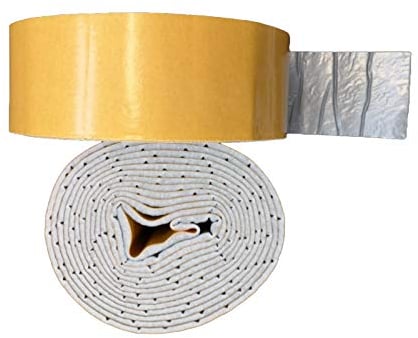 Vlies Wickelstreifen Silent 70mm x 5m selbstklebend mit Dampfsperre Isolierstreifen Rohrisolierung