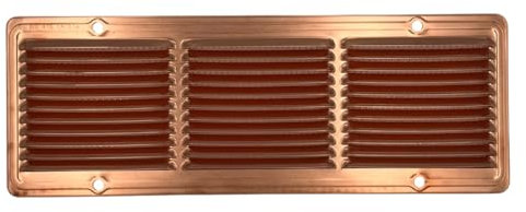 EINSIDE Rejilla de ventilación de cobre con red anti insectos, rejilla de ventilación paso de aire, 15 x 41,5 cm