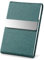 DMFLY – Porte-cartes de visite en acier inoxydable et en cuir synthétique, pour homme et femme, avec fermeture magnétique, vert foncé-gs.