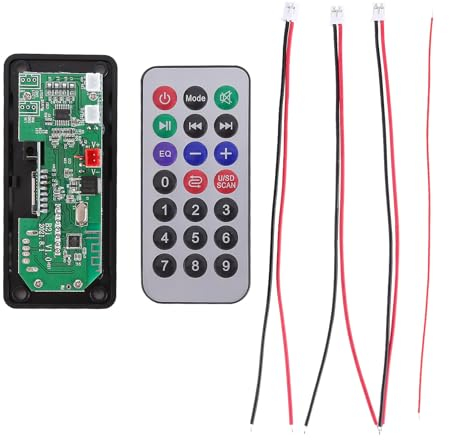 iSpchen Módulo de Placa de decodificación de Mp3 Bluetooth, Inalámbrico Bluetooth 5.0 Mp3 Módulo Remoto de Audio Sin Pérdidas Placa de Amplificador de Radio decodificador de Reproductor Usb