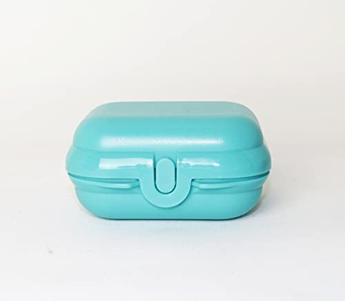 TUPPERWARE Snackbox, Brotdose, Vesperbox, Lunchbox Twin Gr.1 Türkis + Kiwilöffel