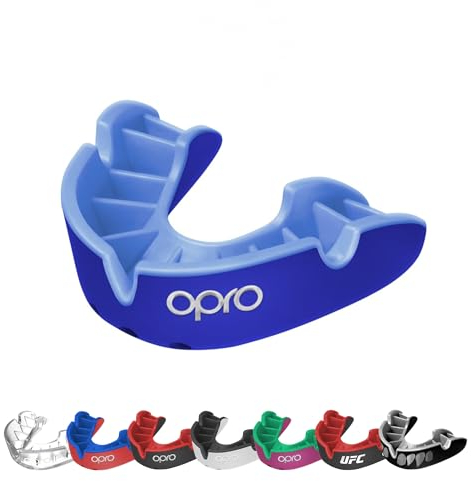 OPRO Silver Level Mouthguard Essential Fit – Gum Shield Adult and Kids – OPRO Mouth Guard Boxing and MMA, Easy Self-Fit Gum Shield Rugby and Hockey – Superior Protection with Dental Warranty