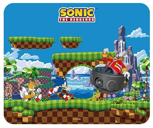 ABYstyle - Sonic Tappetino per mouse morbido Sonic, Tails & Dottor Robotnik