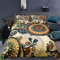 Omela Bettwäsche Boho 135x200 4teilig Gelb Mandala Blumenmuster Bettwäsche Set Exotische Bohemian Style Microfaser Bettbezug mit Reißverschluss und 2 Kissenbezug 80x80 cm