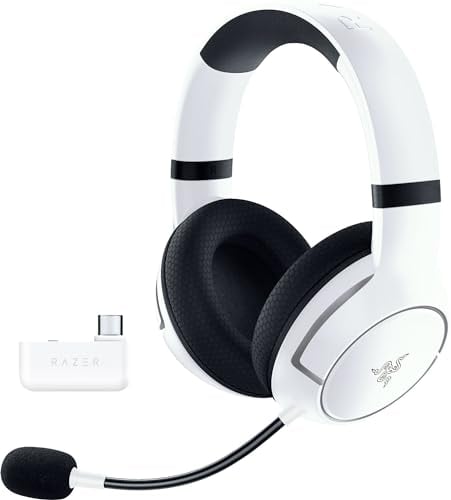 Razer Kaira HyperSpeed - Cuffie da gioco wireless multipiattaforma per Xbox (HyperSpeed Wireless, Driver TriForce da 50 mm, Microfono cardioide HyperClear) Bianco