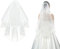 Schleier Braut Softtüll Doppellagig Brautschleier mit Kamm Hochzeitsschleier Satinkante Tüll Kurbelkante Doppelschleier Ivory Weiß Brautschmuck Lang Schleier Hochzeit Brautdusche Party Deko