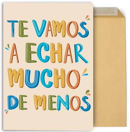 CONTRAXT Tarjeta regalo de despedida grande 42x30 cm abierta. Detalle regalo original para decir adios Tarjeta Despedida compañeros de trabajo profesor maestra fin de curso amigas (Despedida)