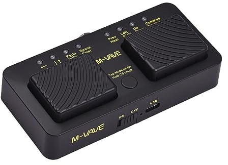 Btuty Ricaricabile Wireless Intelligente Pedale di Controllo MIDI Page Turner Pedale Musica Sheet Turner Controllo MIDI Wireless BT Spectrum Flipper Controller Connessione BT