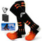 Beheizbare Socken für Männer & Frauen, 5V 5000mAh Batterie Beheizte Socken USB Wiederaufladbar, 3 Temperaturein Stellungen Elektrische Heizsocken, Waschbar für Camping, Radfahren, Wandern