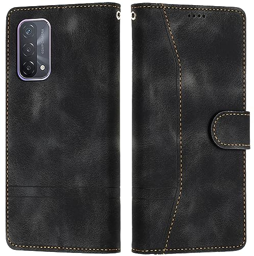 LiLuLa Kompatibel mit Oppo A93 5G /A54 5G/A74 5G Hülle, Handyhülle Oppo A93 5G /A54 5G/A74 5G Hülle, Klappbar PU Leder Flip Wallet Case Cover Schutzhülle Stoßfeste Klapphülle Hüllen Holster(Schwarz)