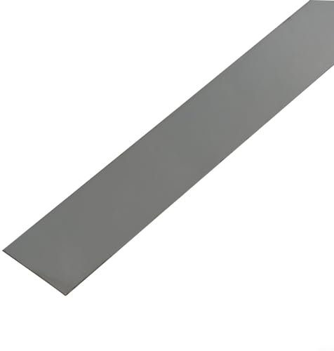 CNANRNANC Moulures décoratives en acier inoxydable - 5 m - Lignes décoratives plates - Autocollants pour mur, carrelage, cadre de miroir, décoration de meubles (noir, 5 m x 4 cm)