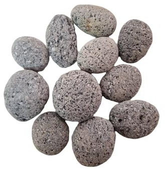 Natunae Zen Pebbles Aquarium Steine 3-5 cm (500 gr), Natursteine Dekoration Schwarze Lava Getrommelte Aquascaping, Terrarium, Nanobecken