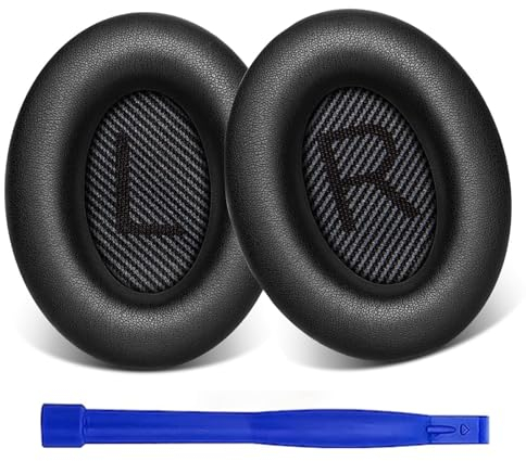Almohadillas para Auriculares, Almohadillas para Auriculares de Repuesto Compatibles con QuietComfort 15 QC15 QC25 QC2 QC35/Ae2 Ae2i Ae2w SoundTrue SoundLink Over-Ear Auriculares (Negro)