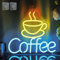 CooPark Coffee Neon Sign for Cafe Decor, Light up Glow LED Light with Dimmable, USB Powered, Aesthetic Birthday Gifts for Party Cafe Shop Home resturant Living Room Kitchen Window(12.64''x11.30'')