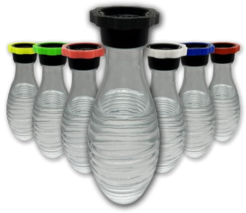 R-Satz Shop Deckel Markierung passend für Sodastream Flaschen - Deckelringe kompatibel mit Sodastream Flasche (Rot)