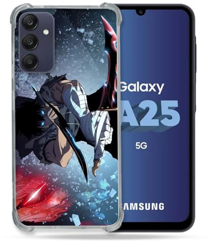 Cokitec Verstärkte Schutzhülle für Samsung Galaxy A25 5G Manga Solo Leveling Sung Schwert