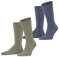 Burlington Herren Socken Everyday Multipack M So Baumwolle einfarbig 2 Paar, Grün Leaf 7064, 40-46