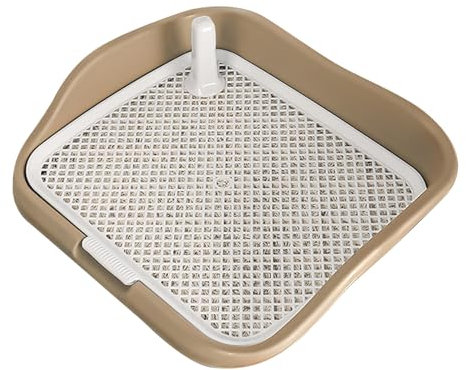 Fabater Hundetoilette, Erhöhte Abtrennung, Waschbare und Abnehmbare Hundetoilette für Kleine Hunde (Kaffee)