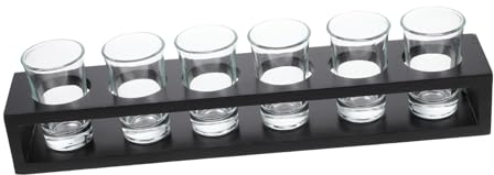 Cabilock 1 Juego Ktv Soporte De Copa De Vino Copas De Vino Creativas Portavasos De Madera Copa De Licores Copa De Vidrio Con Estante De Madera Bar Taza Estante De Copa De Madera Copa De