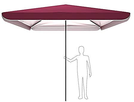 asdchZen Parasol Commercial Anti-Pluie Parasol De Patio Deux en Un Parasol De Jardin Extérieur Grand Parasol Carré Adapté Aux Magasins De Piscine 3X3 M