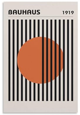 Bauhaus-Ausstellungsposter, modernes minimalistisches Poster, geometrischer Kunstdruck, Leinwand-Poster, Wandmalerei, Kunstposter, Dekoration